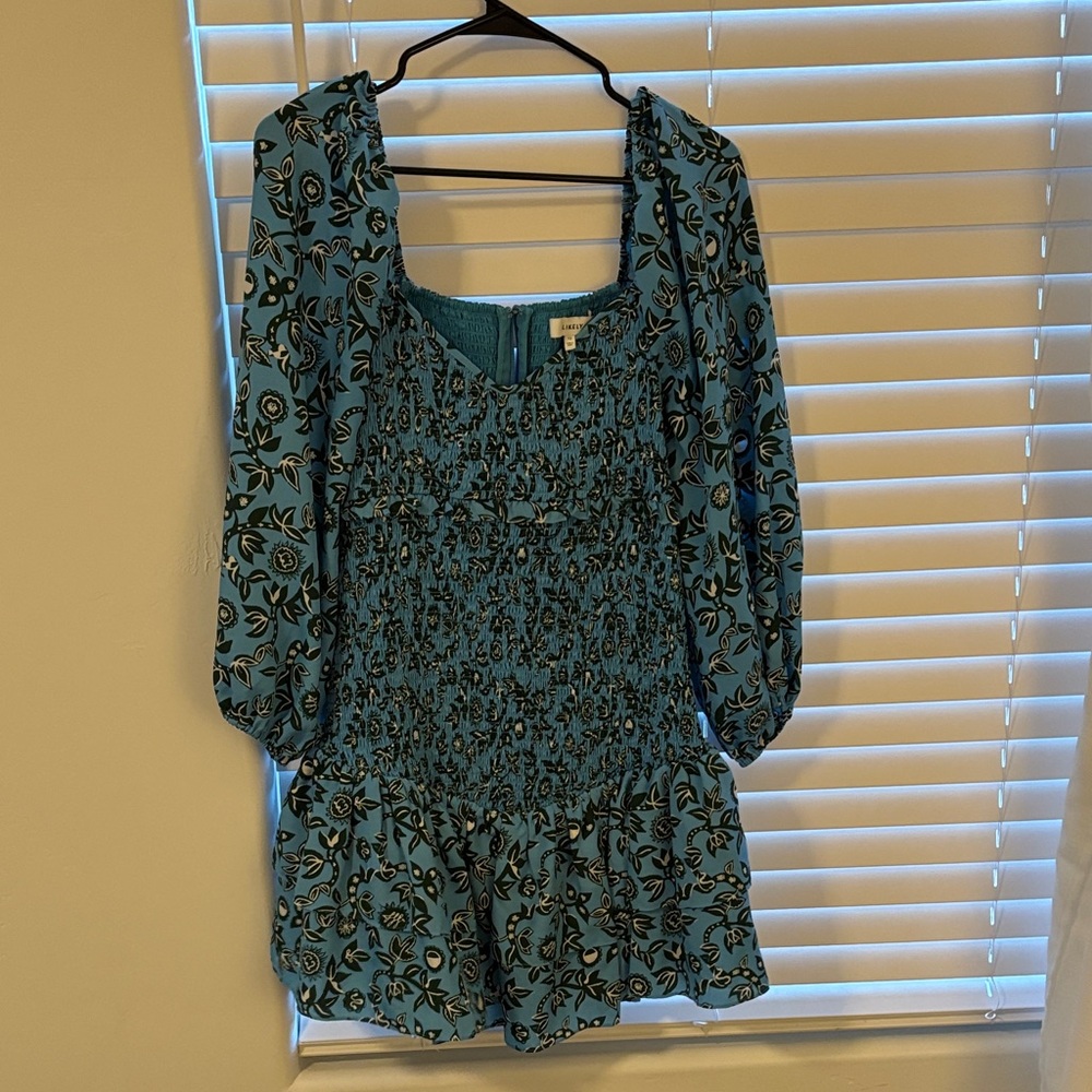 Likely Teal Textured Dress